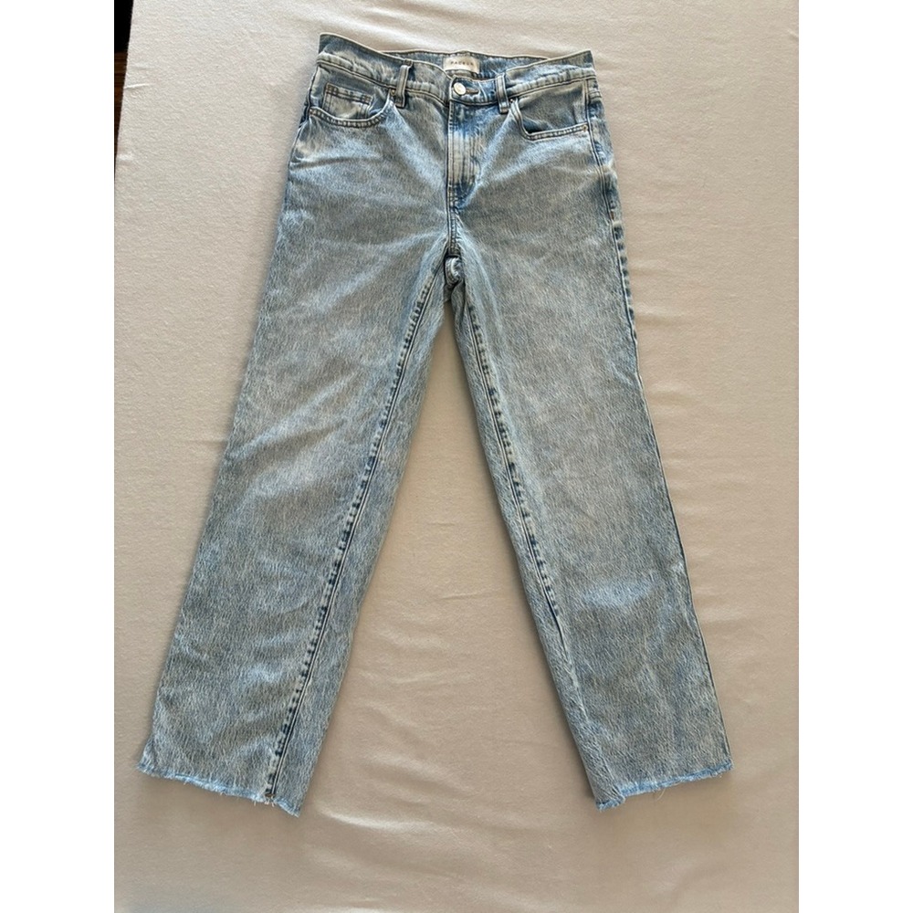 PacSun 90s Straight Leg Jeans Acid Wash Raw Hem Y2K Grunge Indie Sleaze Retro